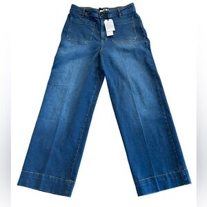 Bagatelle Collection Wide Leg Cropped Jeans NWT Size 30 High Rise Modern Denim